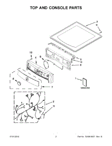 02 - Top And Console Parts parts for Maytag Dryer MGD6000AG1 from AppliancePartsPros.com