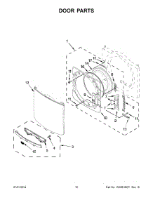 06 - Door Parts parts for Maytag Dryer MGD6000AW1 from AppliancePartsPros.com