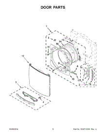 05 - Door Parts parts for Maytag Dryer MGD7100DW0 from AppliancePartsPros.com