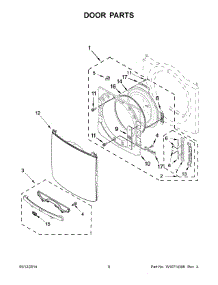 05 - Door Parts parts for Maytag Dryer MGD8100DC0 from AppliancePartsPros.com