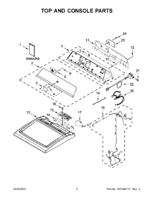 02 - Top And Console Parts parts for Maytag Laundry Center MGDB765FW0 from AppliancePartsPros.com