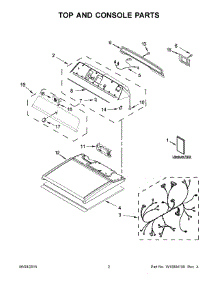 02 - Top And Console Parts parts for Maytag Dryer MGDB835DW1 from AppliancePartsPros.com