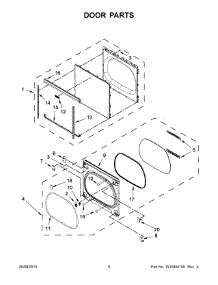 05 - Door Parts parts for Maytag Dryer MGDB835DW1 from AppliancePartsPros.com
