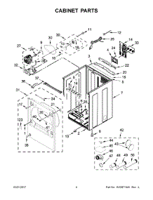03 - Cabinet Parts parts for Maytag Laundry Center MGDB835DW3 from AppliancePartsPros.com