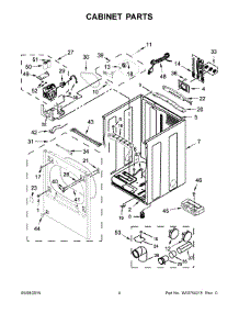 03 - Cabinet Parts parts for Maytag Dryer MGDB855DC0 from AppliancePartsPros.com