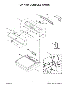 02 - Top And Console Parts parts for Maytag Dryer MGDB855DW0 from AppliancePartsPros.com
