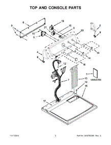 02 - Top And Console Parts parts for Maytag Dryer MGDC215EW0 from AppliancePartsPros.com