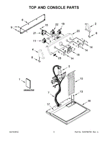 02 - Top And Console Parts parts for Maytag Dryer MGDC400BW1 from AppliancePartsPros.com