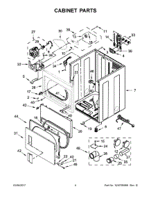 03 - Cabinet Parts parts for Maytag Laundry Center MGDP475EW0 from AppliancePartsPros.com