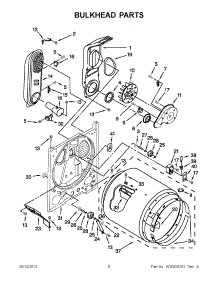 03 - Bulkhead Parts parts for Maytag Dryer MGDX500BW0 from AppliancePartsPros.com