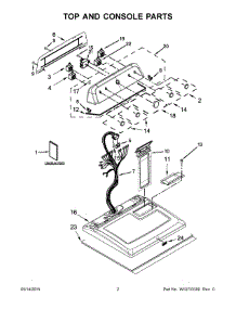 02 - Top And Console Parts parts for Maytag Dryer MGDX655DW0 from AppliancePartsPros.com