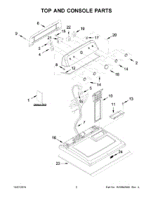 02 - Top And Console Parts parts for Maytag Dryer MGDX655DW1 from AppliancePartsPros.com