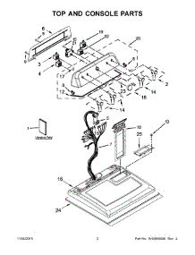 02 - Top And Console Parts parts for Maytag Dryer MGDX6STBW1 from AppliancePartsPros.com