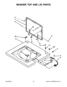 07 - Washer Top And Lid Parts parts for Maytag Laundry Center MGT3800XW3 from AppliancePartsPros.com