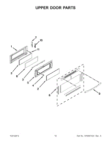 06 - Upper Door Parts parts for Maytag Range MGT8775XW04 from AppliancePartsPros.com