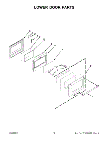 07 - Lower Door Parts parts for Maytag Range MGT8820DS02 from AppliancePartsPros.com