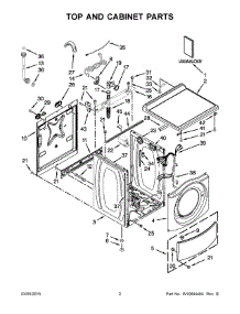 02 - Top And Cabinet Parts parts for Maytag Washer MHN30PNCGW0 from AppliancePartsPros.com