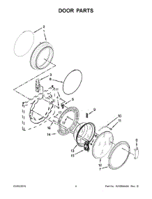 03 - Door Parts parts for Maytag Washer MHN30PNCGW0 from AppliancePartsPros.com