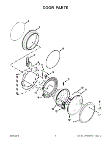 03 - Door Parts parts for Maytag Washer MHN30PRCWW0 from AppliancePartsPros.com