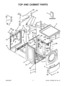 02 - Top And Cabinet Parts parts for Maytag Laundry Center MHN33PDCGW0 from AppliancePartsPros.com