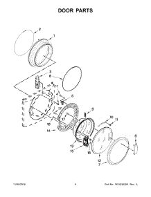 03 - Door Parts parts for Maytag Laundry Center MHN33PDCWW1 from AppliancePartsPros.com