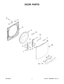 03 - Door Parts parts for Maytag Washer MHW7100DC0 from AppliancePartsPros.com