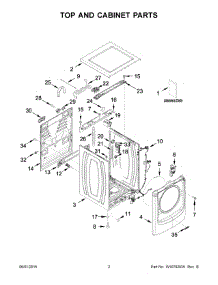 02 - Top And Cabinet Parts parts for Maytag Washer MHW8100DW0 from AppliancePartsPros.com