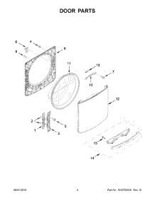 03 - Door Parts parts for Maytag Washer MHW8100DW0 from AppliancePartsPros.com