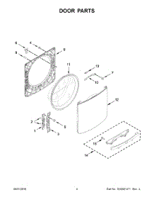 03 - Door Parts parts for Maytag Laundry Center MHW8150EW0 from AppliancePartsPros.com