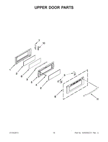 05 - Upper Door Parts parts for Maytag Range MIT8795BS00 from AppliancePartsPros.com