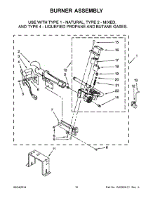 07 - Burner Assembly parts for Maytag Laundry Center MLE20PDCGW0 from AppliancePartsPros.com