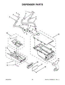11 - Dispenser Parts parts for Maytag Laundry Center MLE20PDCGW0 from AppliancePartsPros.com