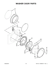 09 - Washer Door Parts parts for Maytag Laundry Center MLE20PNCGW0 from AppliancePartsPros.com