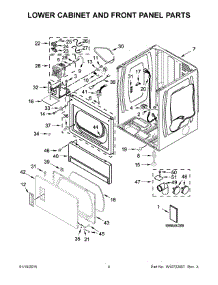 03 - Lower Cabinet And Front Panel Parts parts for Maytag Dryer MLE26PDBYW0 from AppliancePartsPros.com