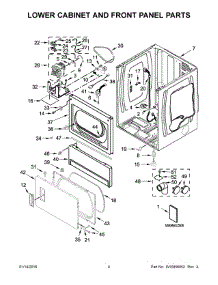 03 - Lower Cabinet And Front Panel Parts parts for Maytag Dryer MLE26PDBYW1 from AppliancePartsPros.com