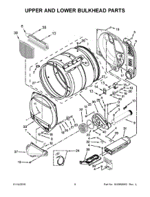 05 - Upper And Lower Bulkhead Parts parts for Maytag Dryer MLE26PDBYW1 from AppliancePartsPros.com