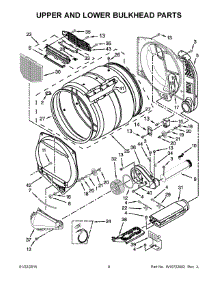 05 - Upper And Lower Bulkhead Parts parts for Maytag Dryer MLE26PDBZW0 from AppliancePartsPros.com