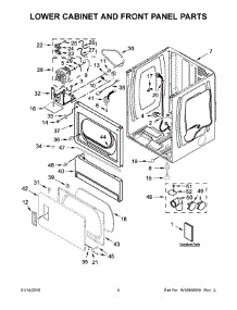 03 - Lower Cabinet And Front Panel Parts parts for Maytag Dryer MLE26PDBZW1 from AppliancePartsPros.com