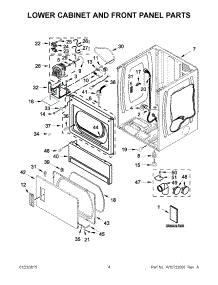 03 - Lower Cabinet And Front Panel Parts parts for Maytag Dryer MLE26PRBYW0 from AppliancePartsPros.com