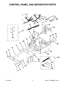 02 - Control Panel And Separator Parts parts for Maytag Dryer MLE26PRBYW1 from AppliancePartsPros.com