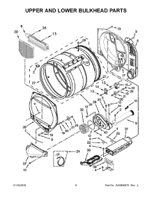 05 - Upper And Lower Bulkhead Parts parts for Maytag Dryer MLE26PRBZW1 from AppliancePartsPros.com