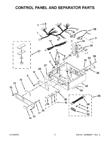 02 - Control Panel And Separator Parts parts for Maytag Dryer MLE26PRKYW0 from AppliancePartsPros.com