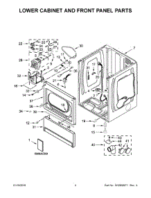 03 - Lower Cabinet And Front Panel Parts parts for Maytag Dryer MLE26PRKYW0 from AppliancePartsPros.com