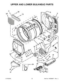 06 - Upper And Lower Bulkhead Parts parts for Maytag Dryer MLE26PRKYW0 from AppliancePartsPros.com