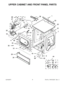 04 - Upper Cabinet And Front Panel Parts parts for Maytag Dryer MLE27PDBGW0 from AppliancePartsPros.com