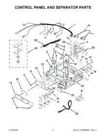 02 - Control Panel And Separator Parts parts for Maytag Dryer MLE27PDBGW1 from AppliancePartsPros.com