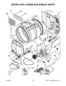 06 - Upper And Lower Bulkhead Parts parts for Maytag Dryer MLE27PDBGW1 from AppliancePartsPros.com