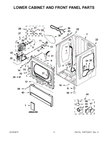03 - Lower Cabinet And Front Panel Parts parts for Maytag Dryer MLE27PDBZW0 from AppliancePartsPros.com