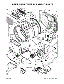 05 - Upper And Lower Bulkhead Parts parts for Maytag Dryer MLE27PNBGW0 from AppliancePartsPros.com