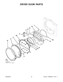 08 - Dryer Door Parts parts for Maytag Laundry Center MLG20PDCGW0 from AppliancePartsPros.com